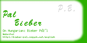 pal bieber business card